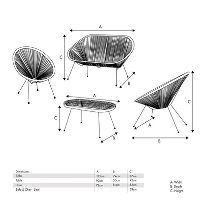 Rio Blue Outdoor Seating Set
