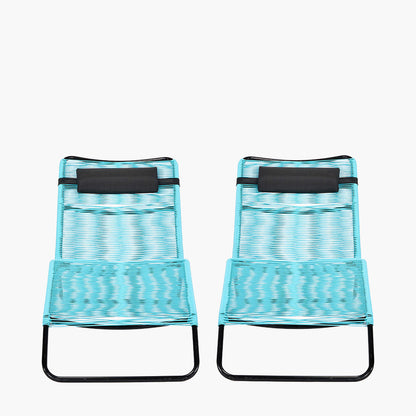 Rio Blue Outdoor Sun Loungers