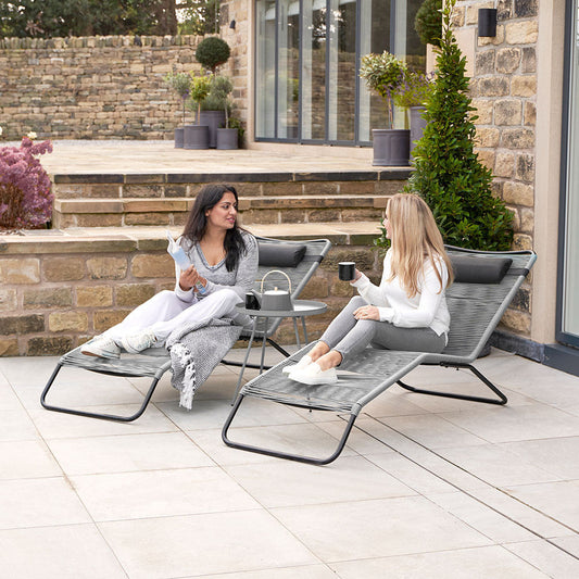 Rio Grey Outdoor Sun Loungers