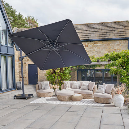 Nexus T2 Premium Anthracite & Faded Black Free Arm Parasol