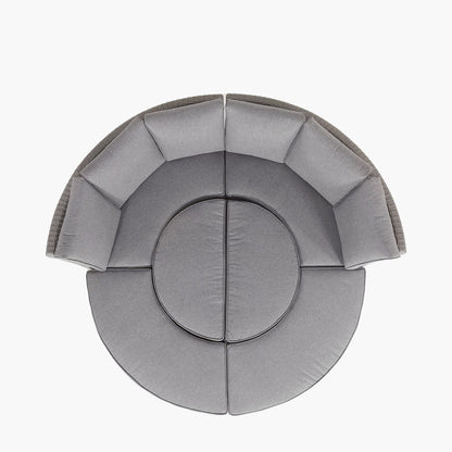Slate Grey Outdoor Daybed Dining Set with Ceramic Top