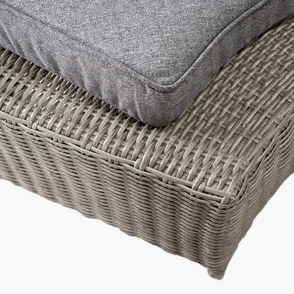 Slate Grey Outdoor Daybed Dining Set with Ceramic Top