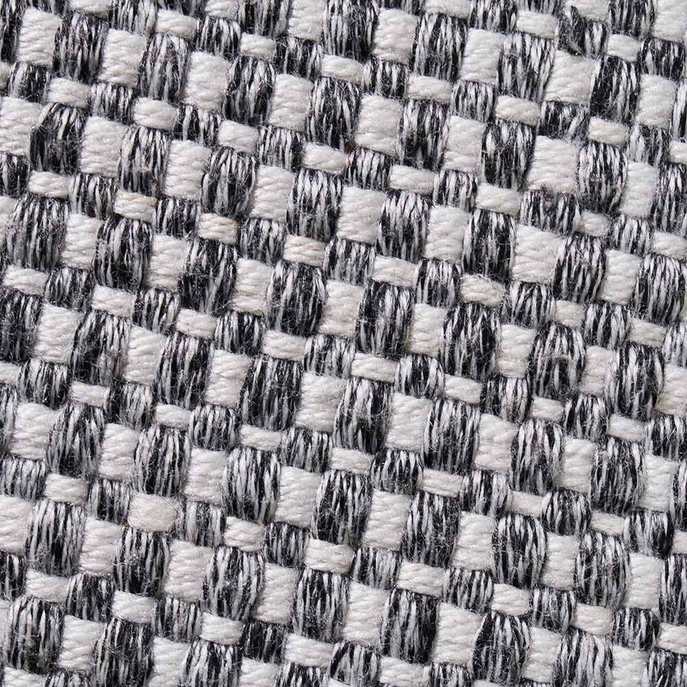Graphite and White Basket Weave Design Scatter Cushion – Sustainable Indoor & Outdoor Cushion