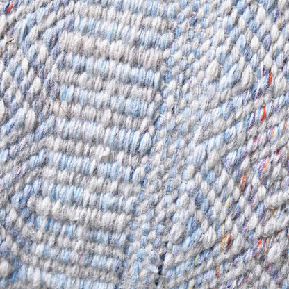 Aqua Blue and White Inca Design Scatter Cushion – Sustainable Indoor & Outdoor Cushion