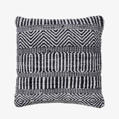 Black and White Inca Design Scatter Cushion – Eco-Friendly Indoor & Outdoor Cushion