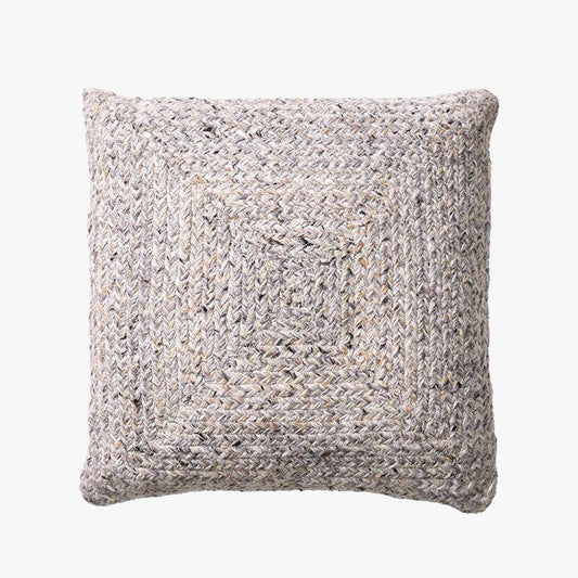 Warm Grey Tweed Design Scatter Cushion – Sustainable Indoor & Outdoor Cushion