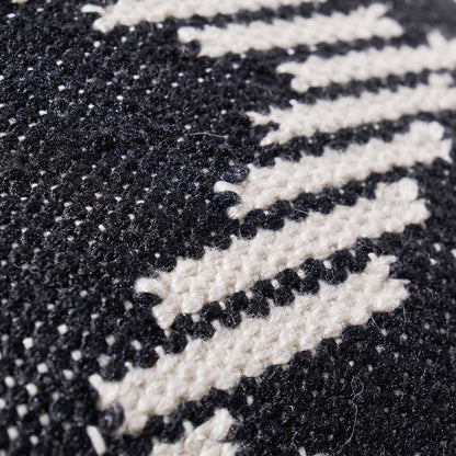 Black and White Chevron Design Scatter Cushion – Eco-Friendly Recycled PET Yarn Cushion
