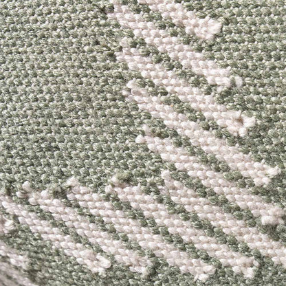 Sage and White Chevron Design Scatter Cushion – Eco-Friendly Indoor & Outdoor Cushion