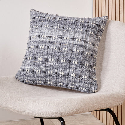 Grey Double Stitch Design Scatter Cushion – Eco-Friendly Indoor & Outdoor Cushion