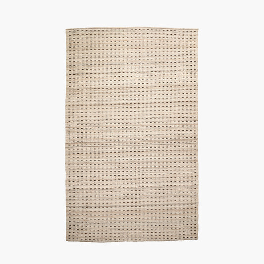 Indoor Outdoor Natural Double Stitch Design Rug Large