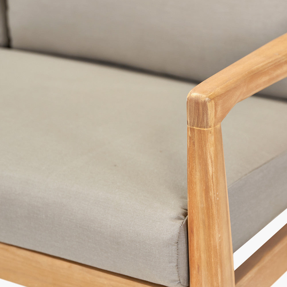 Shop the Malta Garden Seating Set with a 2-seater sofa, 2 armchairs, and a rectangular coffee table, providing a modern and natural update to your garden. Shop online today at www.nobleandnook.co.uk