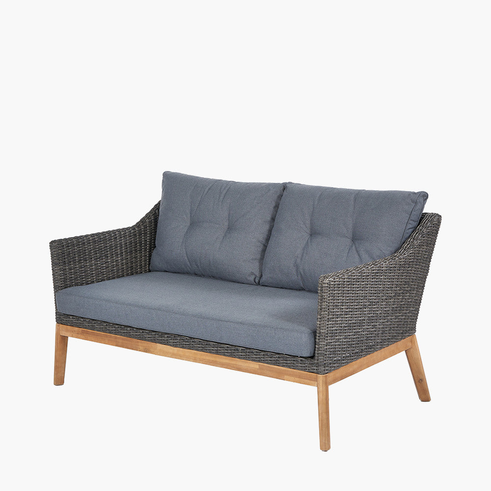 Shop the Larissa Outdoor Seating Set. Comprising of a 2 seater sofa, 2 armchairs and a coffee table, ideal for relaxed socialising, al fresco style. Shop online today www.nobleandnook.co.uk