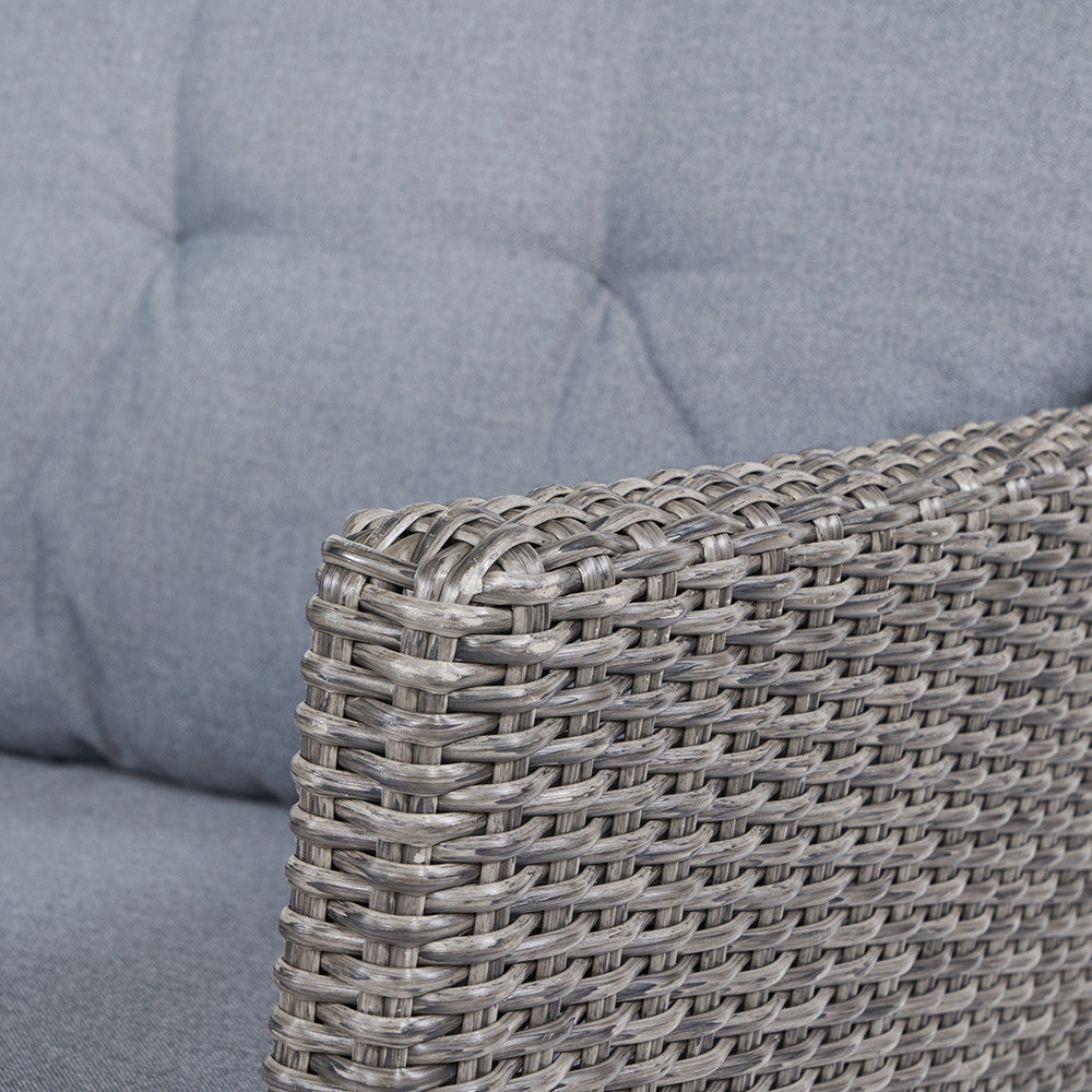 Shop the Larissa Outdoor Seating Set. Comprising of a 2 seater sofa, 2 armchairs and a coffee table, ideal for relaxed socialising, al fresco style. Shop online today www.nobleandnook.co.uk