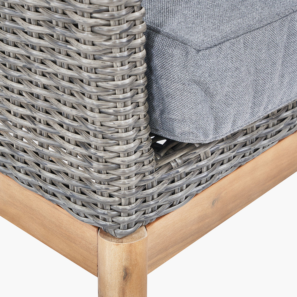 Shop the Larissa Outdoor Seating Set. Comprising of a 2 seater sofa, 2 armchairs and a coffee table, ideal for relaxed socialising, al fresco style. Shop online today www.nobleandnook.co.uk