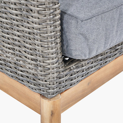 Shop the Larissa Outdoor Seating Set. Comprising of a 2 seater sofa, 2 armchairs and a coffee table, ideal for relaxed socialising, al fresco style. Shop online today www.nobleandnook.co.uk