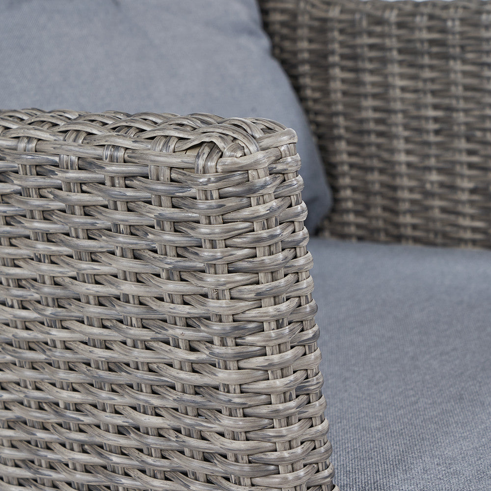 Shop the Larissa Outdoor Seating Set. Comprising of a 2 seater sofa, 2 armchairs and a coffee table, ideal for relaxed socialising, al fresco style. Shop online today www.nobleandnook.co.uk