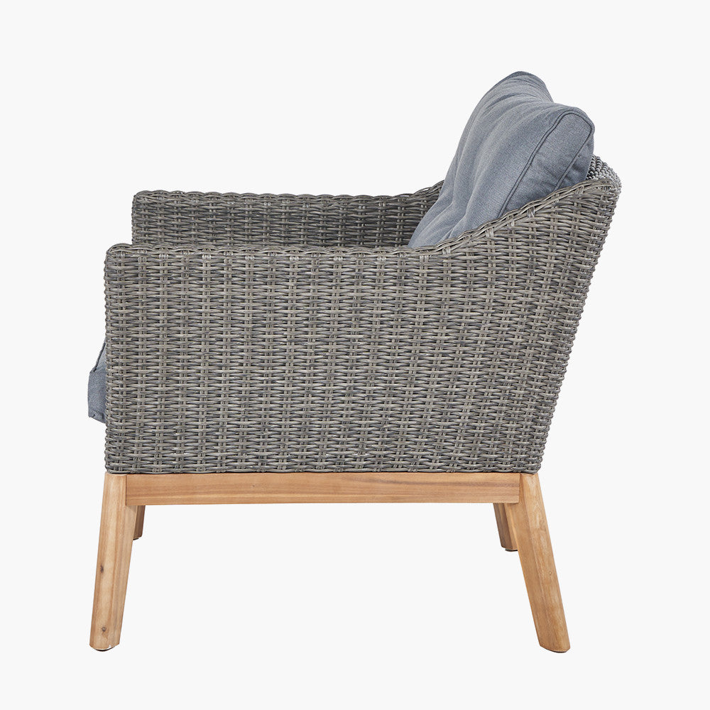 Shop the Larissa Outdoor Seating Set. Comprising of a 2 seater sofa, 2 armchairs and a coffee table, ideal for relaxed socialising, al fresco style. Shop online today www.nobleandnook.co.uk