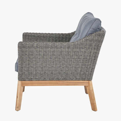 Shop the Larissa Outdoor Seating Set. Comprising of a 2 seater sofa, 2 armchairs and a coffee table, ideal for relaxed socialising, al fresco style. Shop online today www.nobleandnook.co.uk
