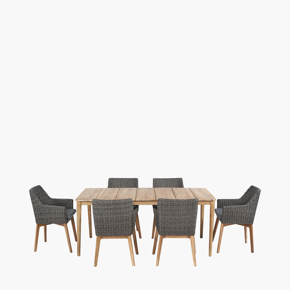 Shop the Larissa Garden Dining Set perfect setting for al-fresco dining. Upgrade your outdoor space with the Larissa Garden Dining Set. Shop online today at www.nobleandnook.co.uk