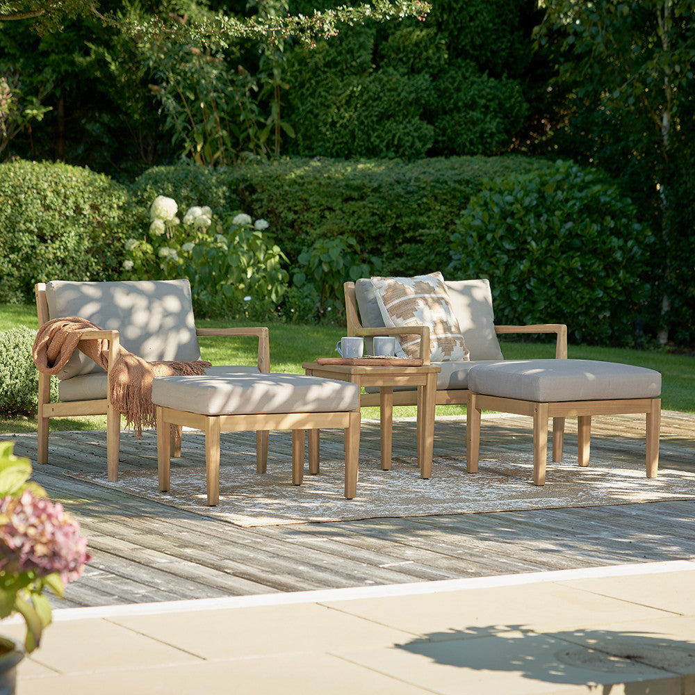 Upgrade your garden with this versatile and stylish outdoor furniture set is perfect for lounging and entertaining, offering comfort and durability for any outdoor space. Shop online today at www.nobleandnook.co.uk