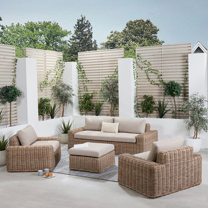 Transform your garden with the Como Natural Antique Garden Seating Set, a stylish and comfortable outdoor furniture set is perfect for any garden. Shop online today at www.nobleandnook.co.uk