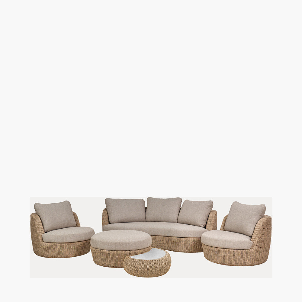 Kampala Outdoor Lounge Set with Footstool