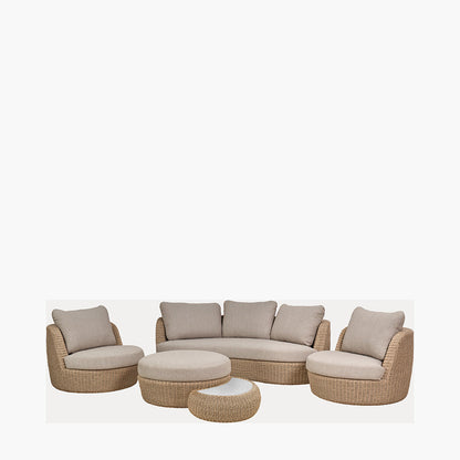 Kampala Outdoor Lounge Set with Footstool