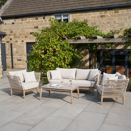 Moeven Outdoor Seating Set in Oatmeal