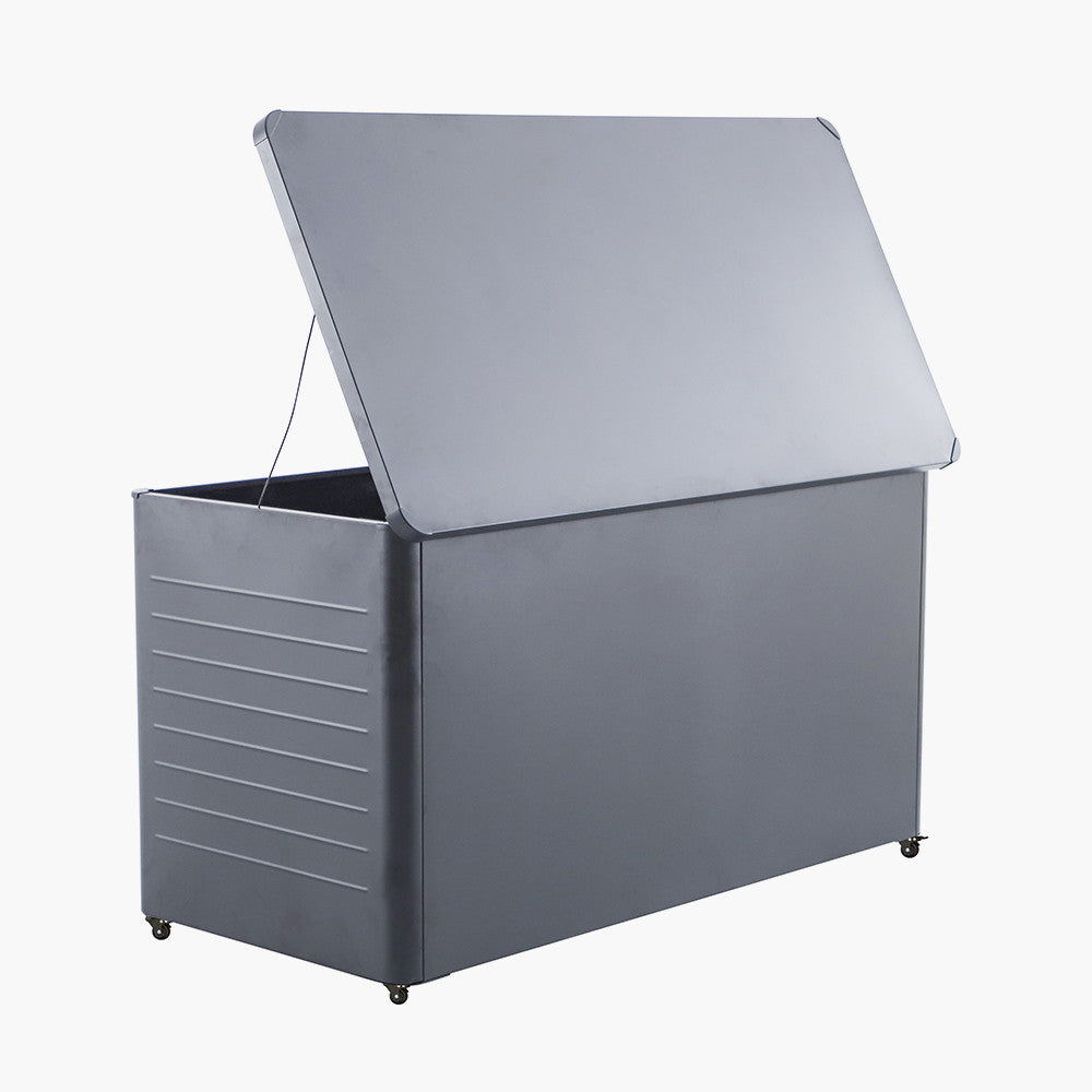 Rhode Island Large Galvanised Steel Cushion Box in Anthracite