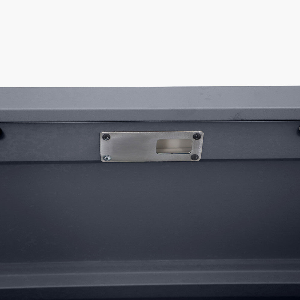 Rhode Island Large Galvanised Steel Cushion Box in Anthracite