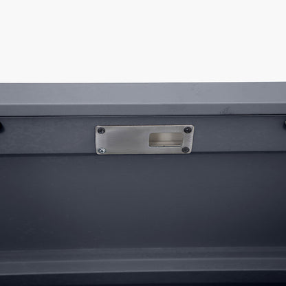 Rhode Island Large Galvanised Steel Cushion Box in Anthracite
