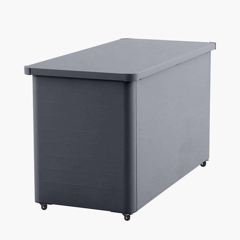 Rhode Island Small Galvanised Steel Cushion Box in Anthracite