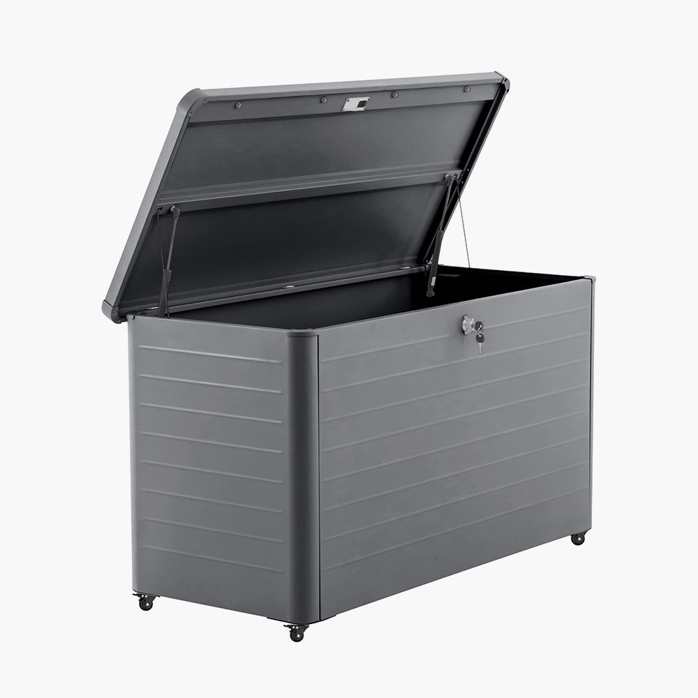 Rhode Island Small Galvanised Steel Cushion Box in Anthracite