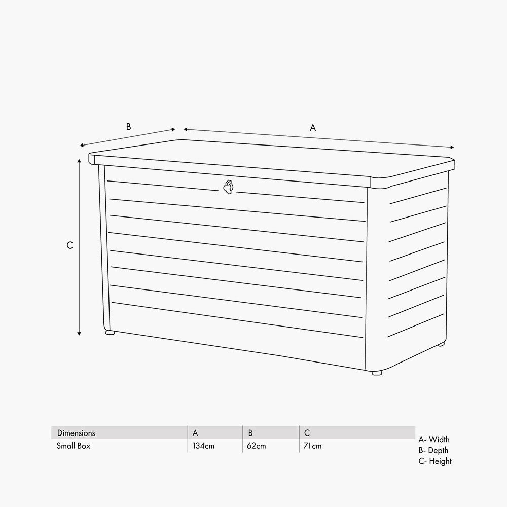 Rhode Island Small Galvanised Steel Cushion Box in Anthracite