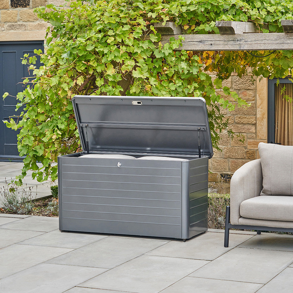 Rhode Island Small Galvanised Steel Cushion Box in Anthracite