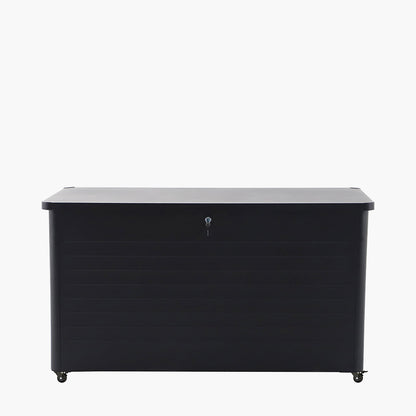 Rhode Island Large Galvanised Steel Cushion Box Black