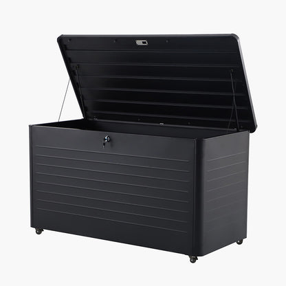 Rhode Island Large Galvanised Steel Cushion Box Black
