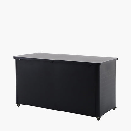 Rhode Island Large Galvanised Steel Cushion Box Black