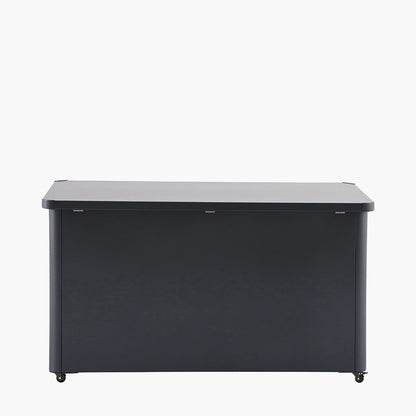Rhode Island Large Galvanised Steel Cushion Box Black
