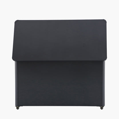 Rhode Island Large Galvanised Steel Cushion Box Black