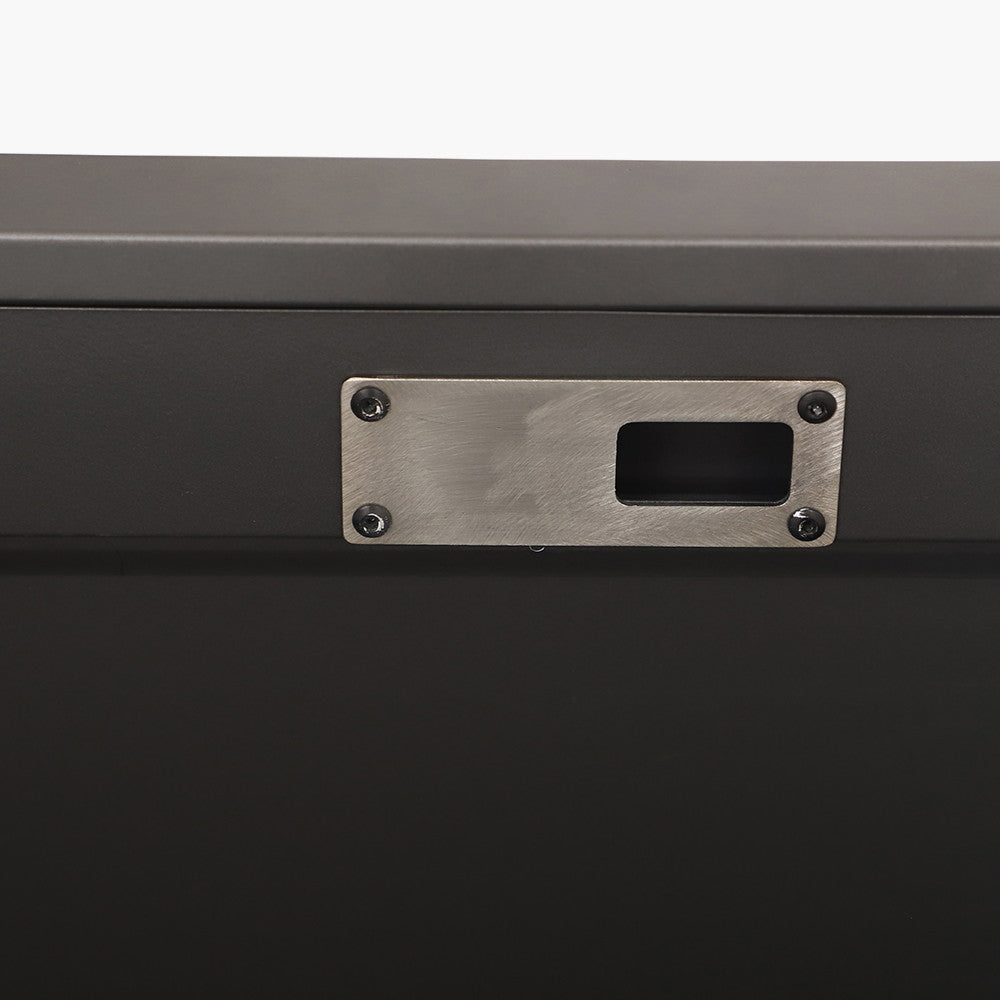 Rhode Island Large Galvanised Steel Cushion Box Black