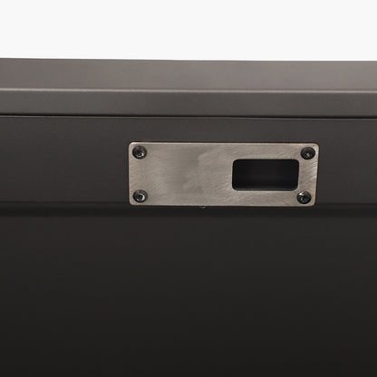 Rhode Island Large Galvanised Steel Cushion Box Black