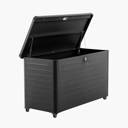 Rhode Island Small Galvanised Steel Cushion Box in Black