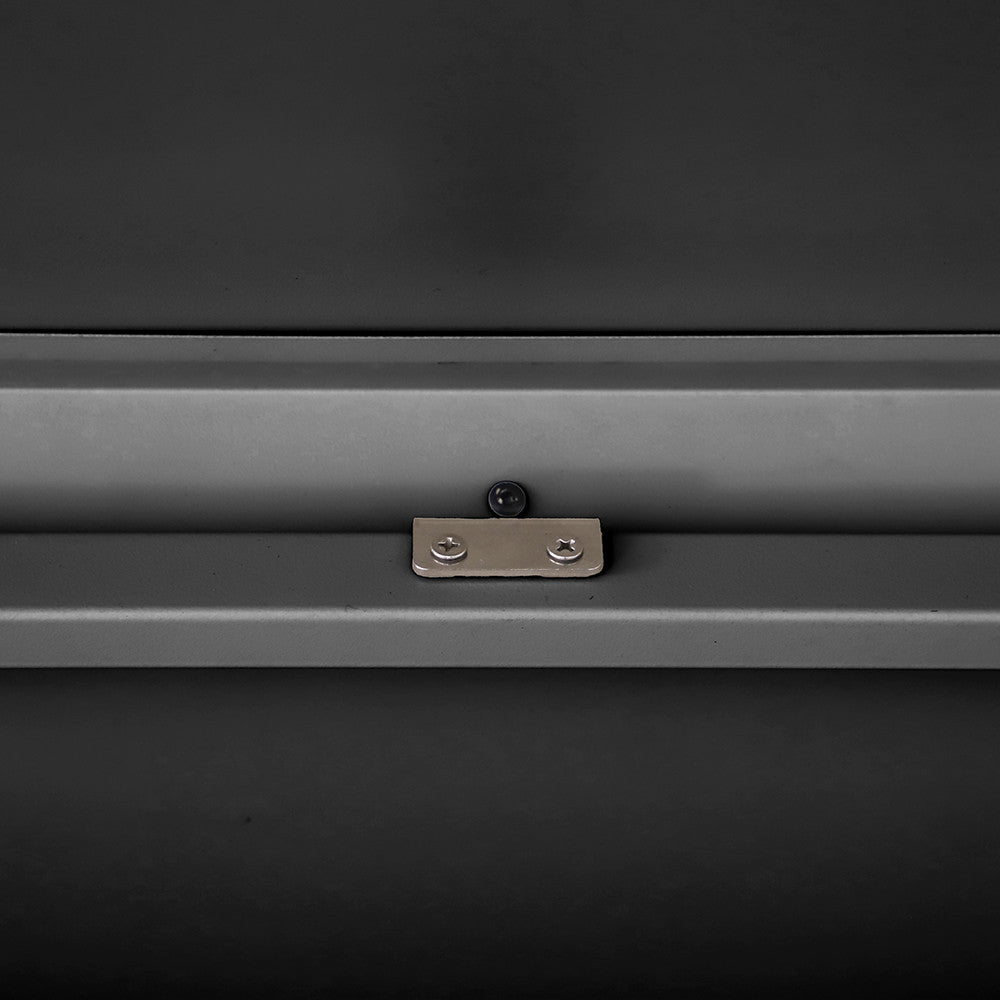 Rhode Island Small Galvanised Steel Cushion Box in Black