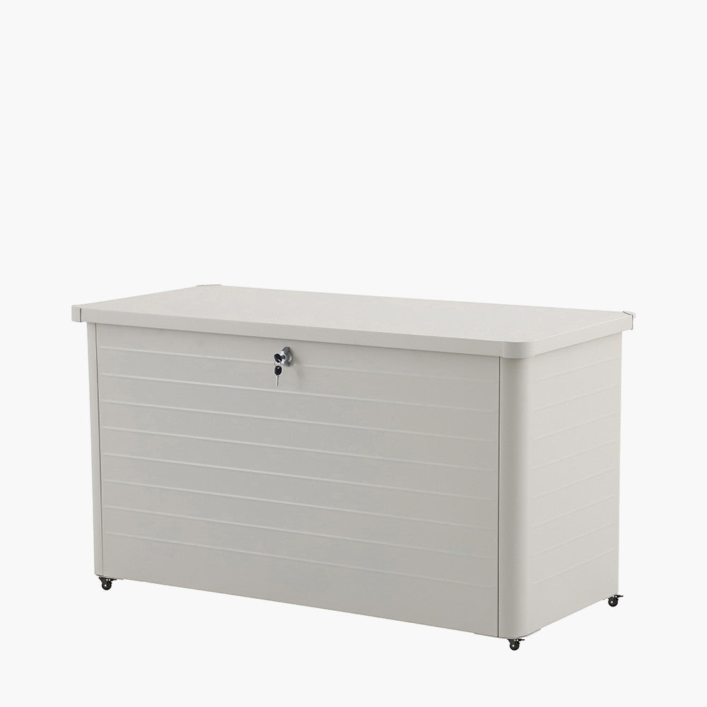 Rhode Island Small Galvanised Steel Cushion Box in Pebble
