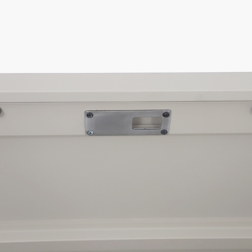 Rhode Island Small Galvanised Steel Cushion Box in Pebble