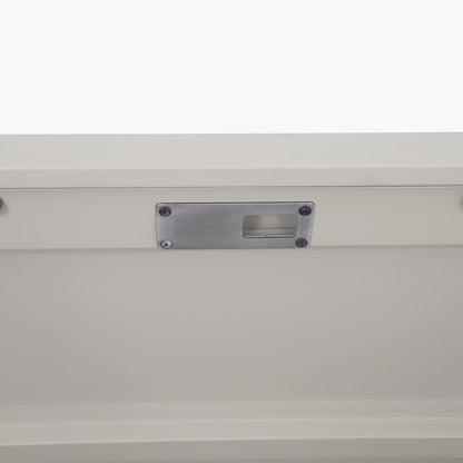 Rhode Island Small Galvanised Steel Cushion Box in Pebble
