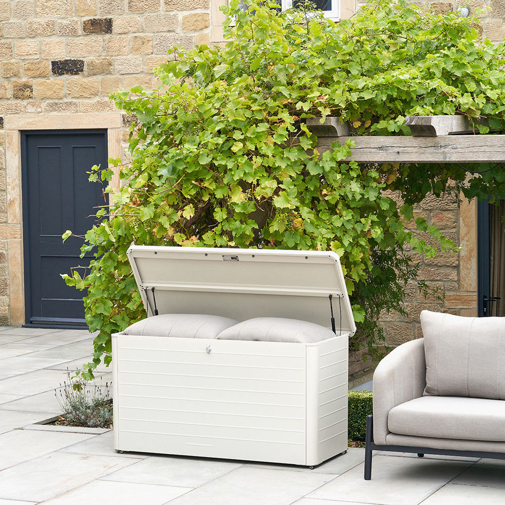 Rhode Island Small Galvanised Steel Cushion Box in Pebble