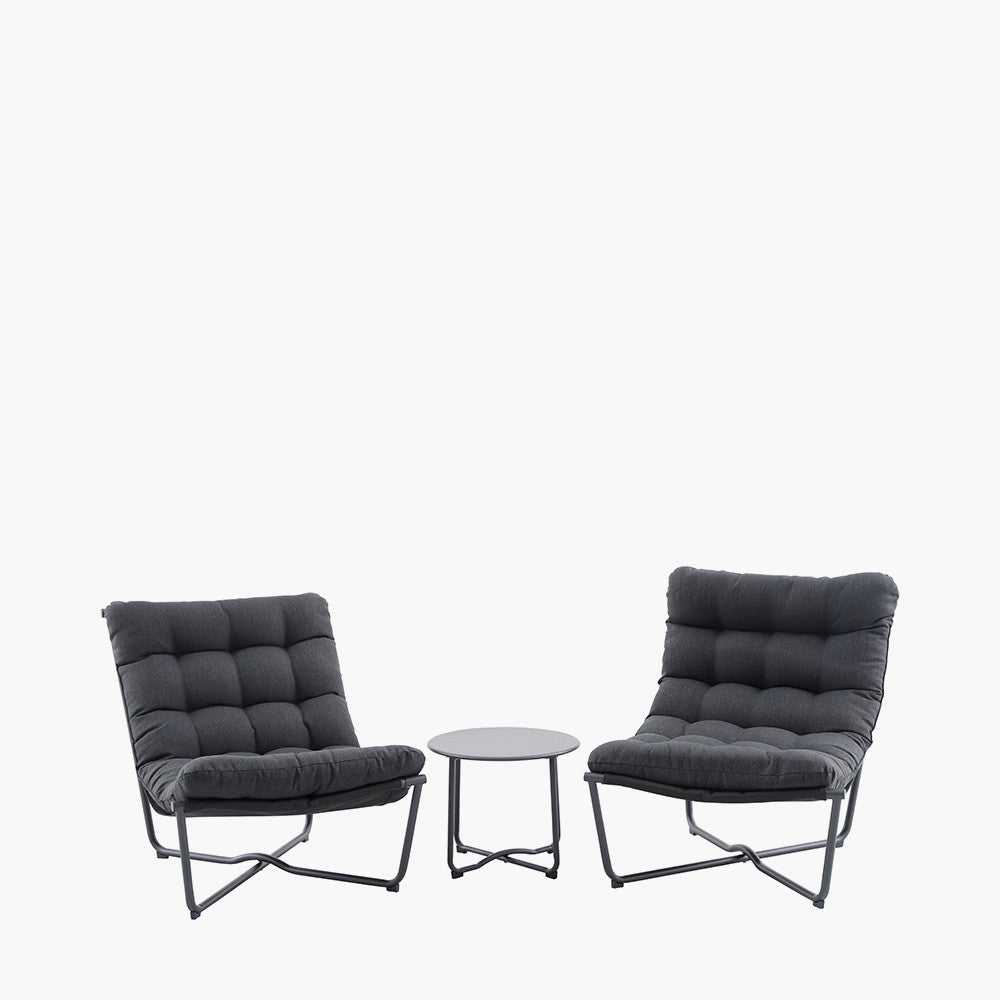 Clermont Anthracite Outdoor Lounging Set