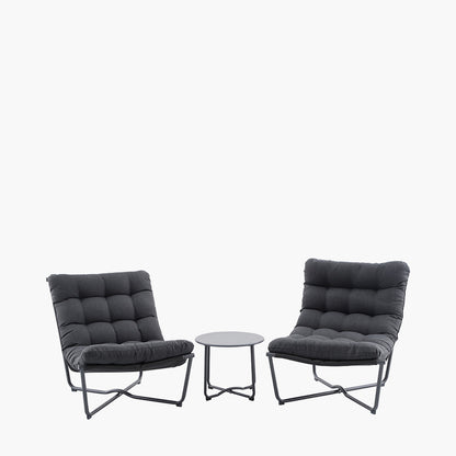 Clermont Anthracite Outdoor Lounging Set
